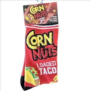 4 /$25 Corn Nuts Loaded Taco Novelty Crew Socks